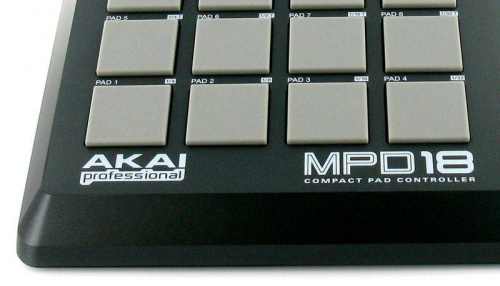 AKAI PRO MPD18 компактный USB/MIDI-контроллер, 16 пэдов, назначаемые Q-Link фейдер и вращающийся регулятор фото 13