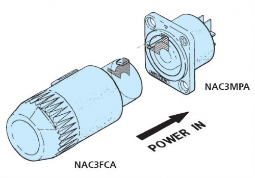 Neutrik NAC3FCB кабельный разъем PowerCon, выходной (серый), 20A/250В фото 3