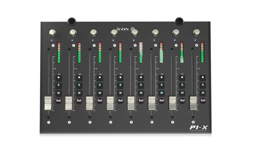 iCON P1-X USB MIDI DAW контроллер, модуль расширения для P1-M до 16, 32 и 64 каналов, ARM-чип Cortex-M7 500 МГц, 8 сенсорных фейдеров, 8 двухфункциона