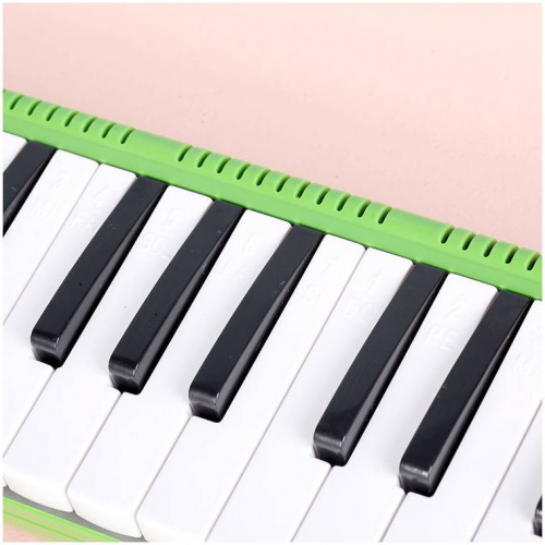 BEE BM-32K E мелодика духовая клавишная 32 клавиши, цвет зеленый, мягкий чехол фото 6