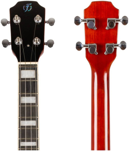 FLIGHT Centurion Tenor VB электроукулеле, Les Paul, тенор, цвет Vintage Burst, чехол фото 8