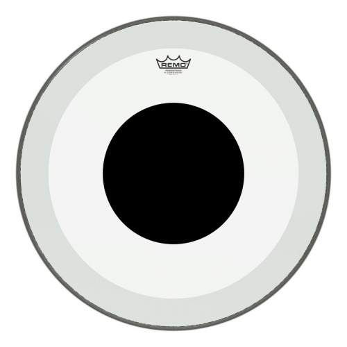 Remo P3-1322-10 22"Powerstroke P3 Clear Black Dot, пластик для барабана, прозрачный