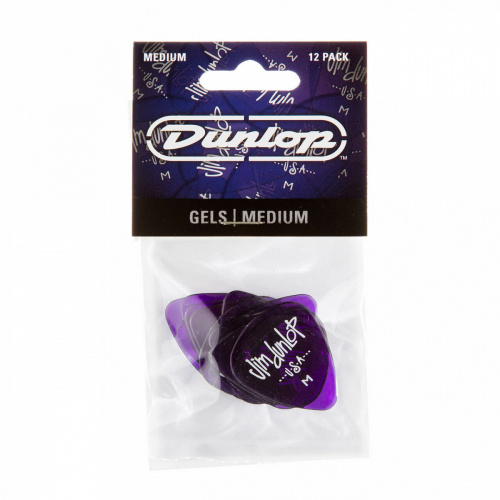 Dunlop Gels M Purple 486PMD 12Pack медиаторы, medium, 12 шт. фото 4