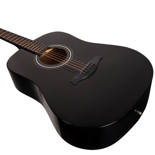 ROCKDALE Aurora D5 Gloss BK акустическая гитара дредноут, цвет черный, глянцевое покрытие фото 3