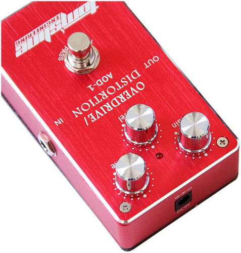 TOMSLINE AOD-1 Педаль эффектов Overdrive Distortion, питание от БП и батареи 9в фото 3
