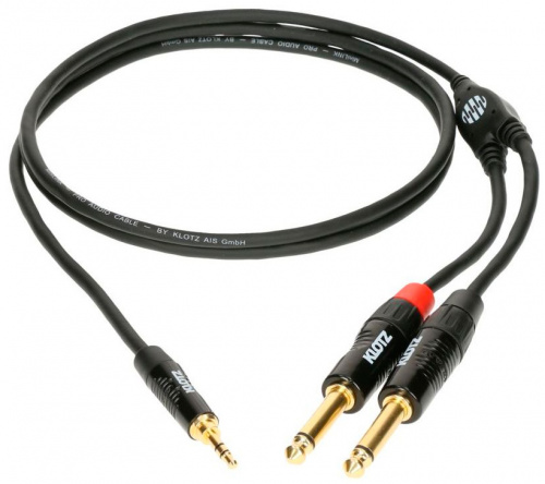 KLOTZ KY5-150 компонентный кабель серии MiniLink с позолоченными разъемами stereo mini jack - 2 mono jack, 1.5 метра