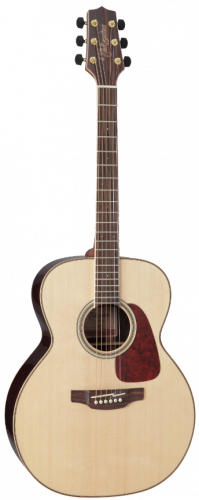 TAKAMINE G90 SERIES GN93 акустическая гитара типа NEX, цвет натуральный, верхняя дека массив ели, нижняя дека 3 куска Rosewood с кленом в центре, обеч