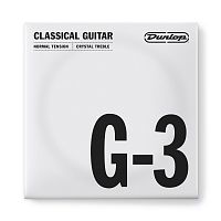 Dunlop Nylon Crystal Treble G-3 DCY03GNS струна G, 3я струна для клас гитары, нейлон, посер. медь