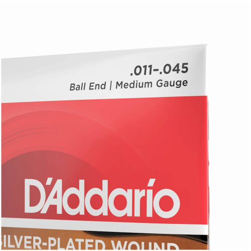 D'Addario EJ83M струны для акустической гитары типа Selmer (Gypsy guitar), серебро, Medium, 11-45 фото 3