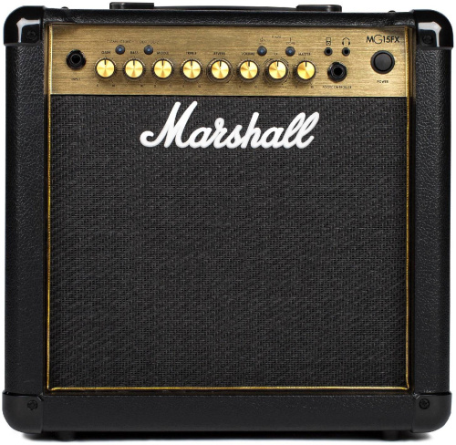 MARSHALL MG15GFX усилитель гитарный транзисторный, комбо, 1х8" 15Вт, 2 канала (Clean, Overdrive), се