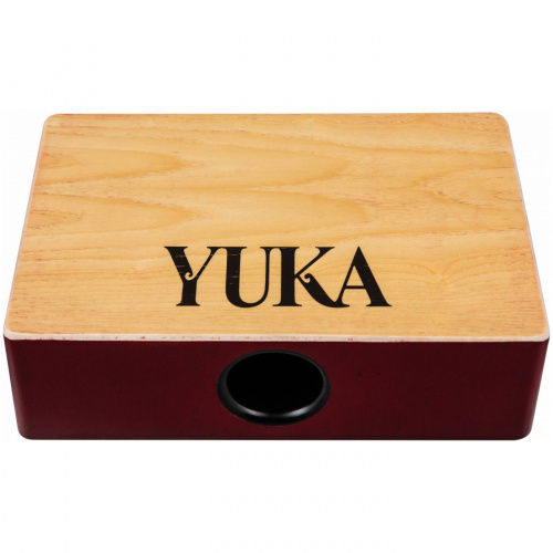 YUKA LT-CAJ1-WTRD тревел-кахон, фиксированный подструнник, тапа белый тик, корпус красный, ремень фото 12