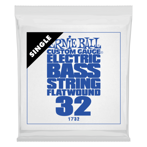 Ernie Ball 1732 струна одиночная для бас-гитары Серия Flatwound Калибр: 32 Сердцевина: шестигра