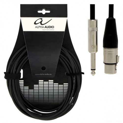 ALPHA AUDIO Pro Line кабель микрофонный XLR(f) - Jack 6,3 (моно). Длина: 6 м. (190580)