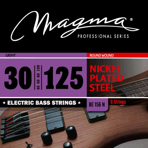 Magma Strings BE156N Струны для 6-струнной бас-гитары 30-125, Серия: Nickel Plated Steel, Калибр: 30-40-60-80-100-125, Обмотка: круглая, никелированая