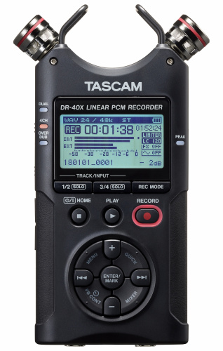 Tascam DR-40X портативный стерео рекордер с встроенными микрофонами фото 2