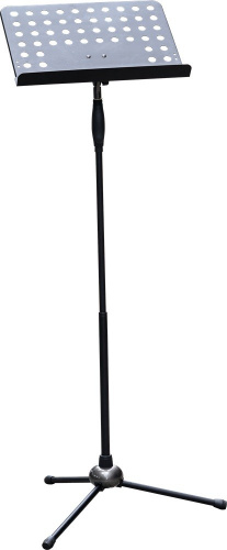 ROXTONE MUS002 Black Пюпитр, на трех ногах, высота 75-150см, подставка 35x48.5см, черный, вес 3,2кг