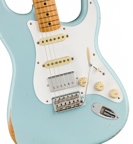 FENDER VINTERA '50s Stratocaster HSS ROADWORN MN Sonic Blue электрогитара, цвет голубой, чехол в комплекте фото 4