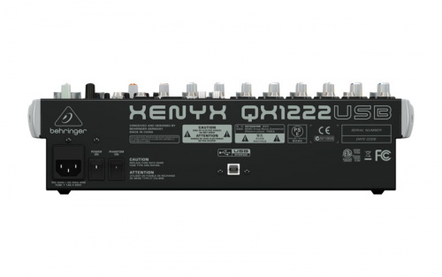 Behringer QX1222USB аналоговый микшер с USB/аудио интерфейсом, микрофонными предусилителеми и компрессорами, беспровод. опциями и Multi-FX,16 каналов, фото 3