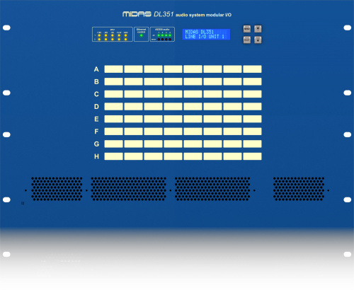 MIDAS DL351 модульный стейдж-бокс, до 64 вх/64 вых, 8 слотов для карт вх/вых, 4 x AES50, 2БП, 7U фото 2
