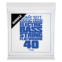 Ernie Ball 1740 струна одиночная для бас-гитары Серия Flatwound Калибр: 40 Сердцевина: шестигра