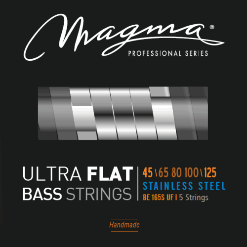 Magma Strings BE165SUF Струны с плоской обмоткой для 5-струнной бас-гитары Low B 45-125, Серия: Ultra Flat, Калибр: 45-65-80-100-125, Обмотка: плоская