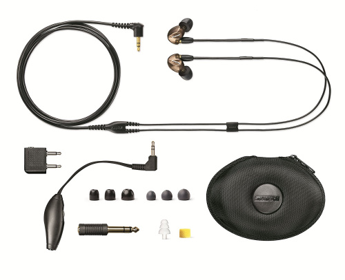 SHURE SE535-V+BT1-EFS наушники вставные, три драйвера, цвет 'бронзовый металлик', кабель Bluetooth и TRRS в комплекте. фото 3