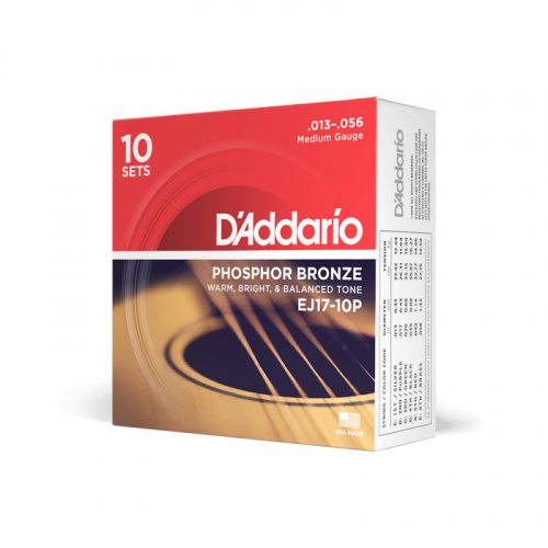 D'ADDARIO EJ17 -10P Струны для акустической гитары