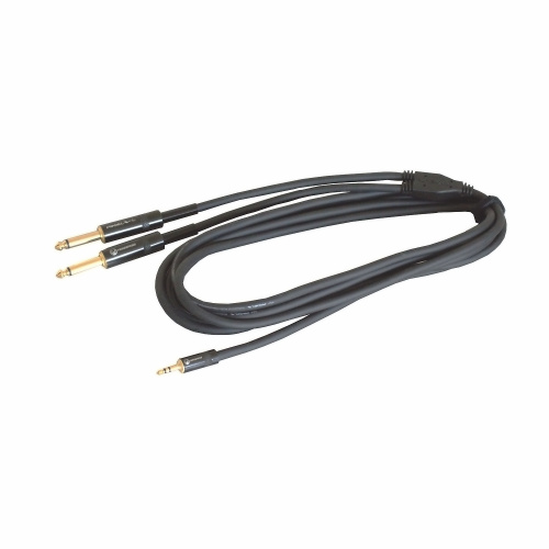 Proel CHLP170LU3 Сценич. инстр. кабель, 2xJACK 6.3mm — 3.5 Jack стерео, длина 3м