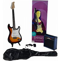 DAVINCI SET-100 SB комплект электрогитара, комбик, чехол, стойка, тюнер, цвет sunburst