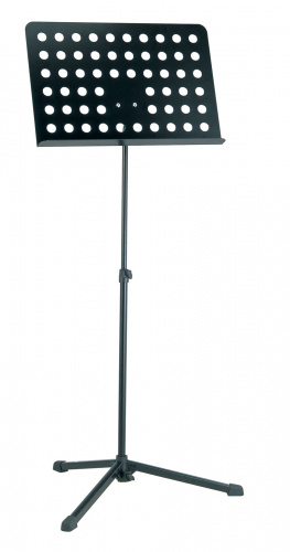 K&M 12179-000-55 пюпитр оркестровый, высота 610-1080 мм, размер "стола" 500х340 мм, сталь, цвет черн