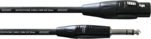 Cordial CIM 0,6 FV инструментальный кабель XLR female/джек стерео 6,3 мм male, 0,6 м, черный