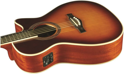 EKO ONE 018 CW EQ электро-акустич гитара Аудиториум с вырезом, топ ель, корпус махагон, винтаж фото 3