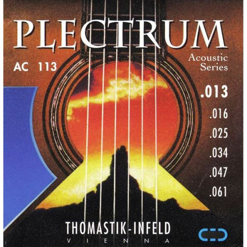Thomastik AC113 Plectrum струны для акустической гитары, 13-61, сталь/ бронза плоская обмотка