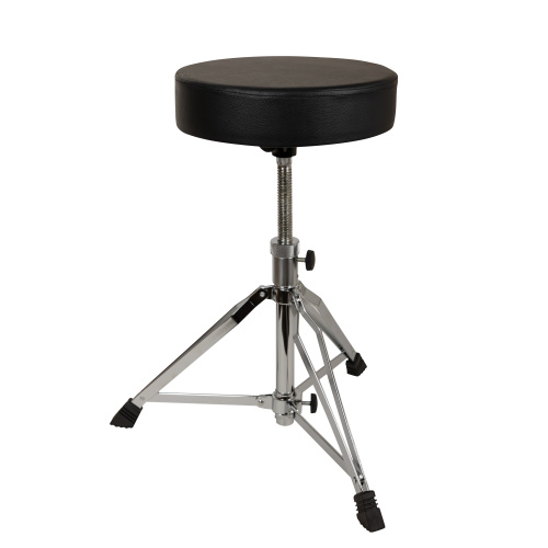 ROCKDALE DA130 круглый стул для барабанщика, диаметр 30см, толщина 7см, регулировка высоты 43 53 см, металл, черный