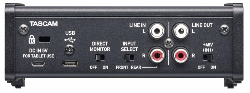 Tascam US-1x2HR USB аудио интерфейс (1 вход микрофонный, 1 вход линейный, 2 выхода) Ultra-HDDA mic-preamp 24bit/192kHz фото 3