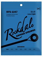 ROCKDALE RFS-1047 Струны для акустической гитары, первые две струны стальные, басовые струны с шестигранным сердечником и обмоткой из фосфорной бронзы