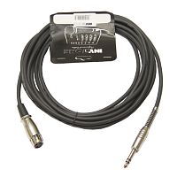 Invotone ACM1105FS/BK Микрофонный кабель 6.3 джек стерео — XLR3F (мама), длина 5м (черный)