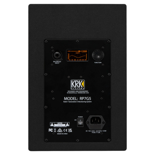 KRK RP7G5 Активный 2-х полосный (Bi-Amp) 7-ти дюймовый студийный звуковой монитор, DSP, 25-полосный эквалайзер фото 3