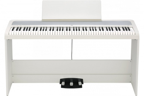 KORG B2SP WH цифровое пианино, взвешенная клавиатура, 12 тембров, педаль, адаптер питания в комплекте, цвет белый, полифония 12 фото 2