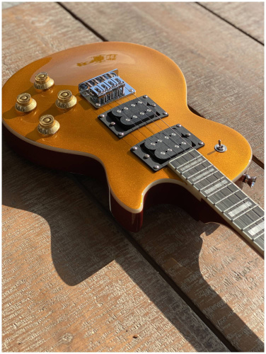 FLIGHT Centurion Tenor GT электроукулеле, Les Paul, тенор, золотой, чехол фото 10
