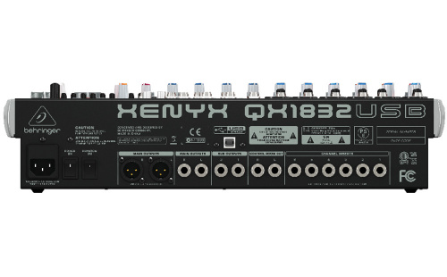 Behringer QX1832USB микшер, 18 каналов, USB/аудио интерфейс, мик предусил и компр, 9 EQ, Multi FX, Klark Teknik фото 3