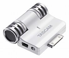 Tascam iM2W конденсаторный стерео микрофон для подключения к iPhone, iPad и iPod, белый