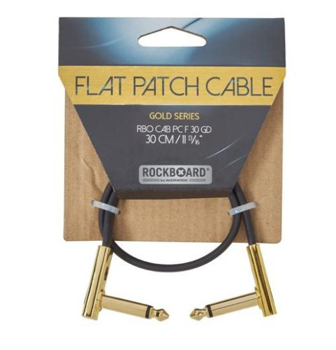 Rockboard RBO CAB PC F 30 GD Кабель для коммутации гитарных эффектов, 30 см, золотистый