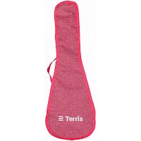 TERRIS TUB-S-01 PNK чехол для укулеле, без утепления, 1 наплечный ремень, цвет розовый