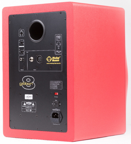 Monkey Banana Gibbon8 red Студийный монитор 8', диффузор: полипропелен, твиттер 1', LF 80W, HF 30W, балансный вход XRL/Jack, неб фото 3