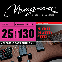 Magma Strings BE177N Струны для 7-струнной бас-гитары 25-130, Серия: Nickel Plated Steel, Обмотка: круглая, никелированая сталь, Натяжение: Medium.
