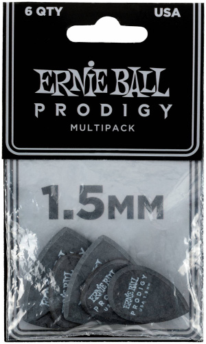 Ernie Ball 9342 Компл.медиаторов. Prodigy/1,5mm/Черные/6шт/цена за комплект фото 2