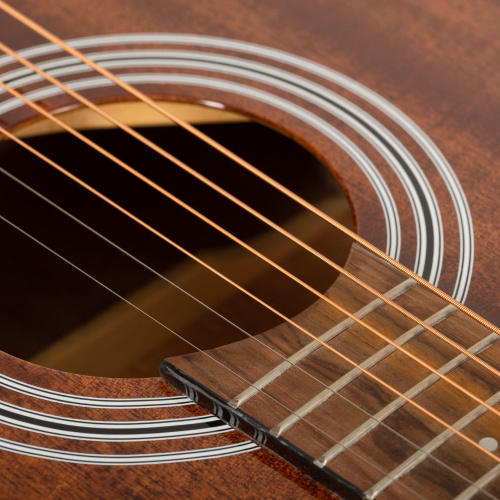 ROCKDALE Aurora D6 Gloss All-Mahogany акустическая гитара дредноут, цвет натуральный, глянцевое покр фото 5