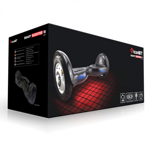 iconBIT SMART SCOOTER 10 kit (Черный) Гироскутер, диаметр колес 10", макс. скорость 15 км/час, расст фото 3