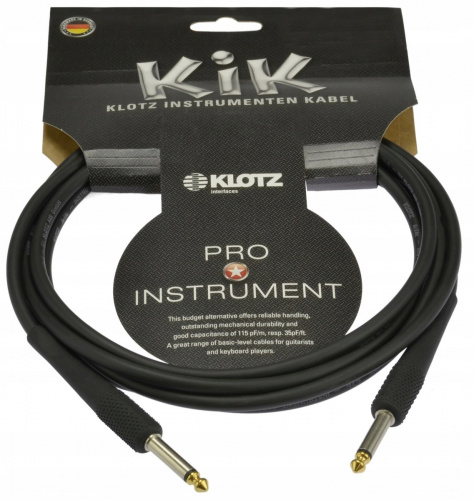 KLOTZ KIK3,0PPSW готовый инструментальный кабель, длина 3м, разъемы KLOTZ Mono Jack (прямой-прямой), цвет черный фото 2